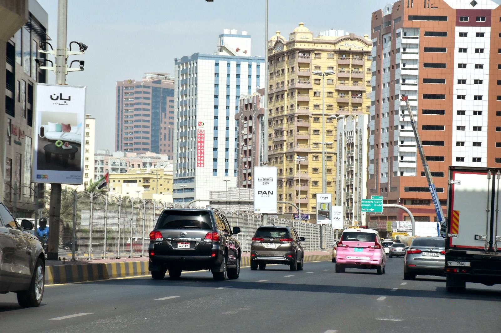 Shaikh Khaleefa St Ramada Hotel Area — Back-Lit Lamppost, Ajman