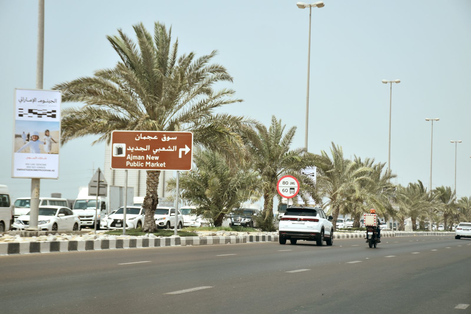Al Zohra R/A Festival Land & China Mall Area — Back-Lit Lamppost, Ajman