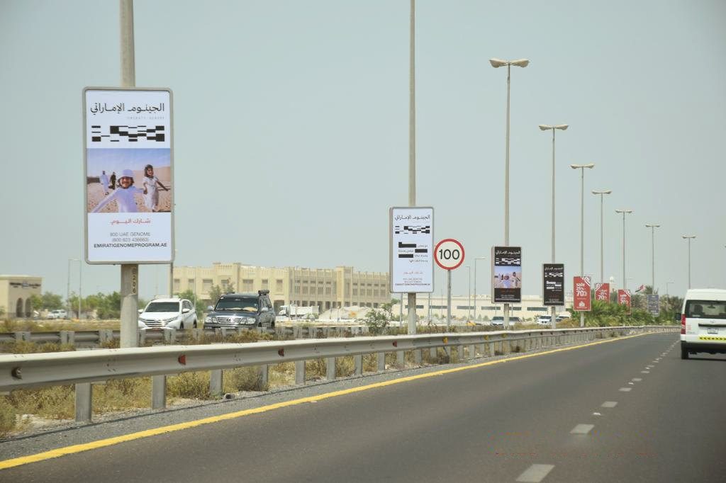 Ajman Ittihad Rd Area — Back-Lit Lamppost, Ajman