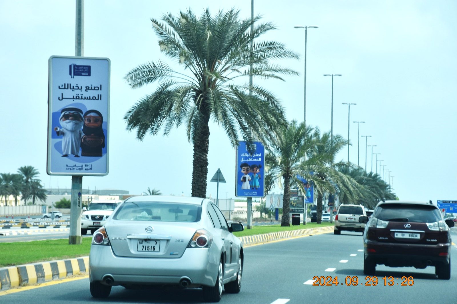 Showroom Rd Near City Centre Area — Back-Lit Lamppost, Fujairah
