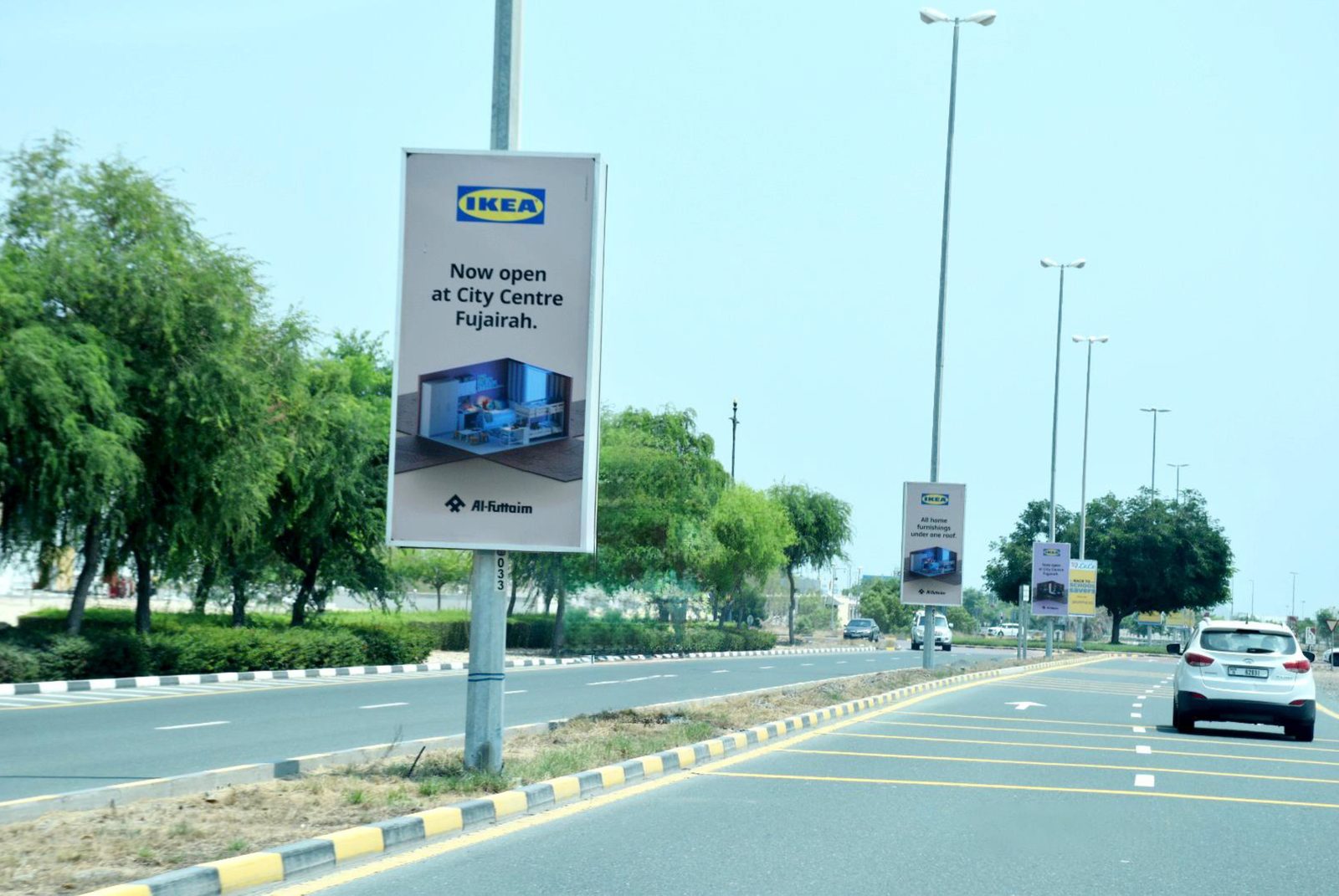 City Centre Backside Area — Back-Lit Lamppost, Fujairah