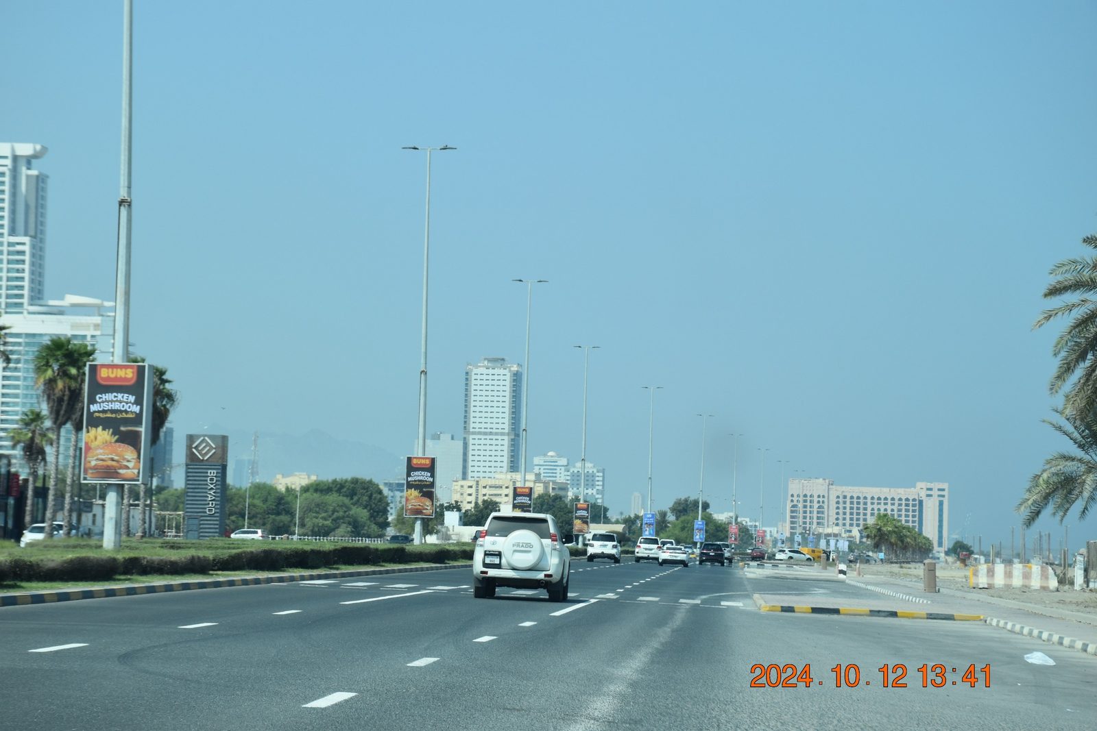 Corniche Area — Back-Lit Lamppost, Fujairah