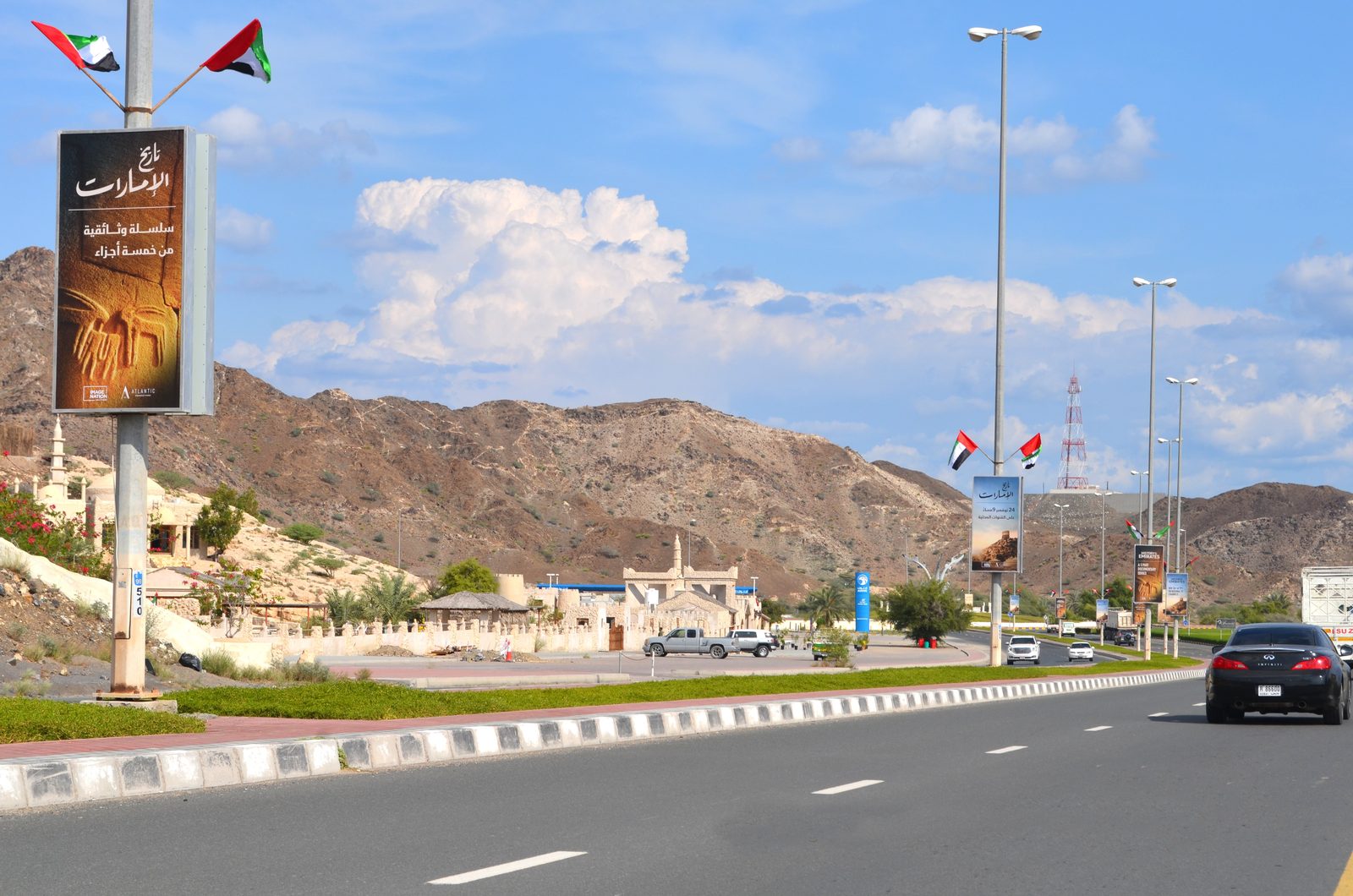 Dibba Hotel Area — Back-Lit Lamppost, Fujairah