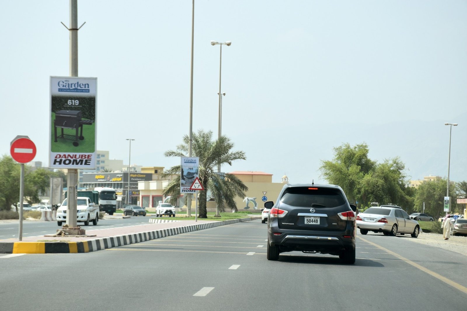 Dolphin R/A Area Old Passport Office Area — Back-Lit Lamppost, Fujairah