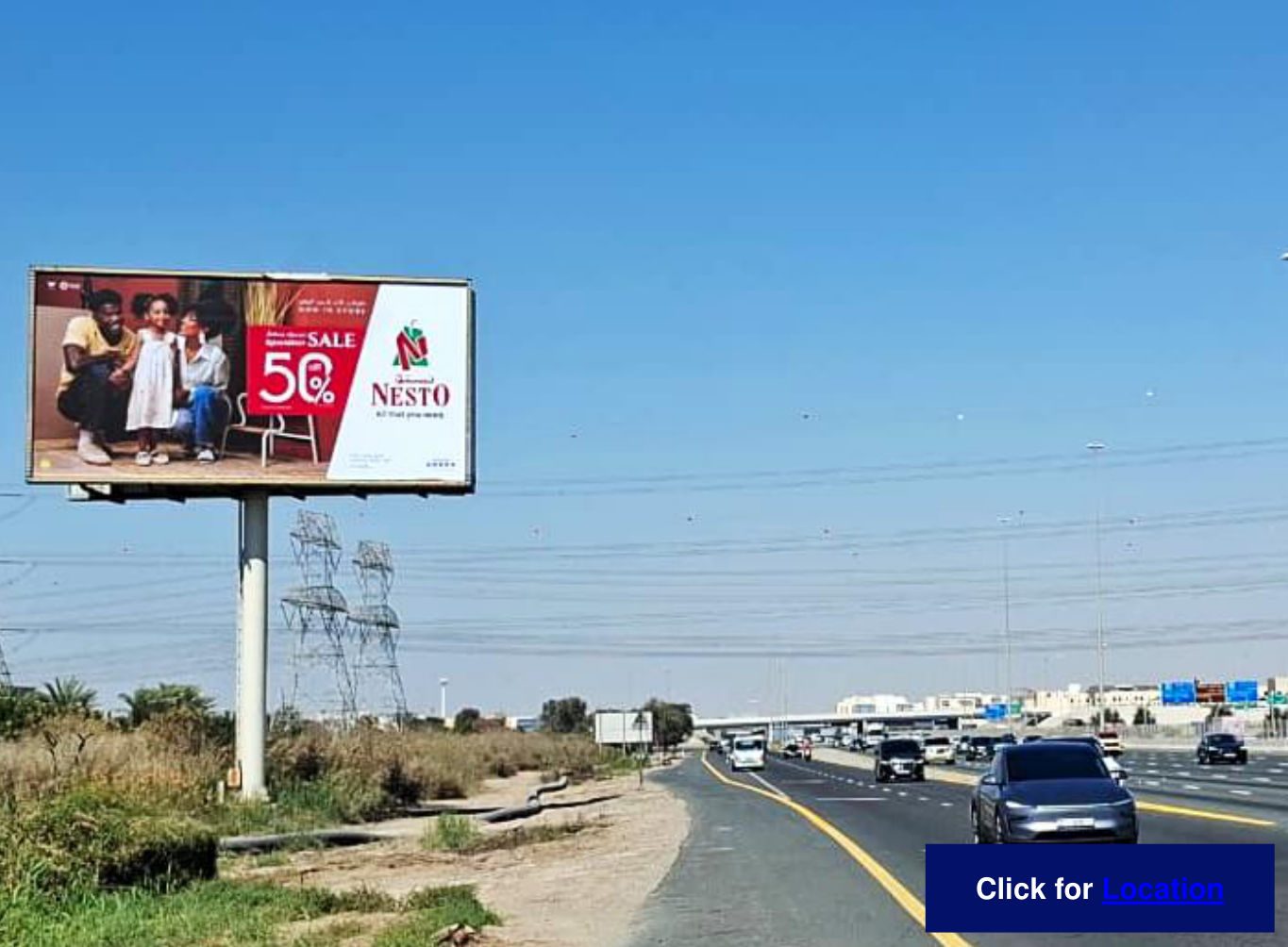 MBZ Rd — Nad Al Sheba Area — Back-Lit unipole, Dubai