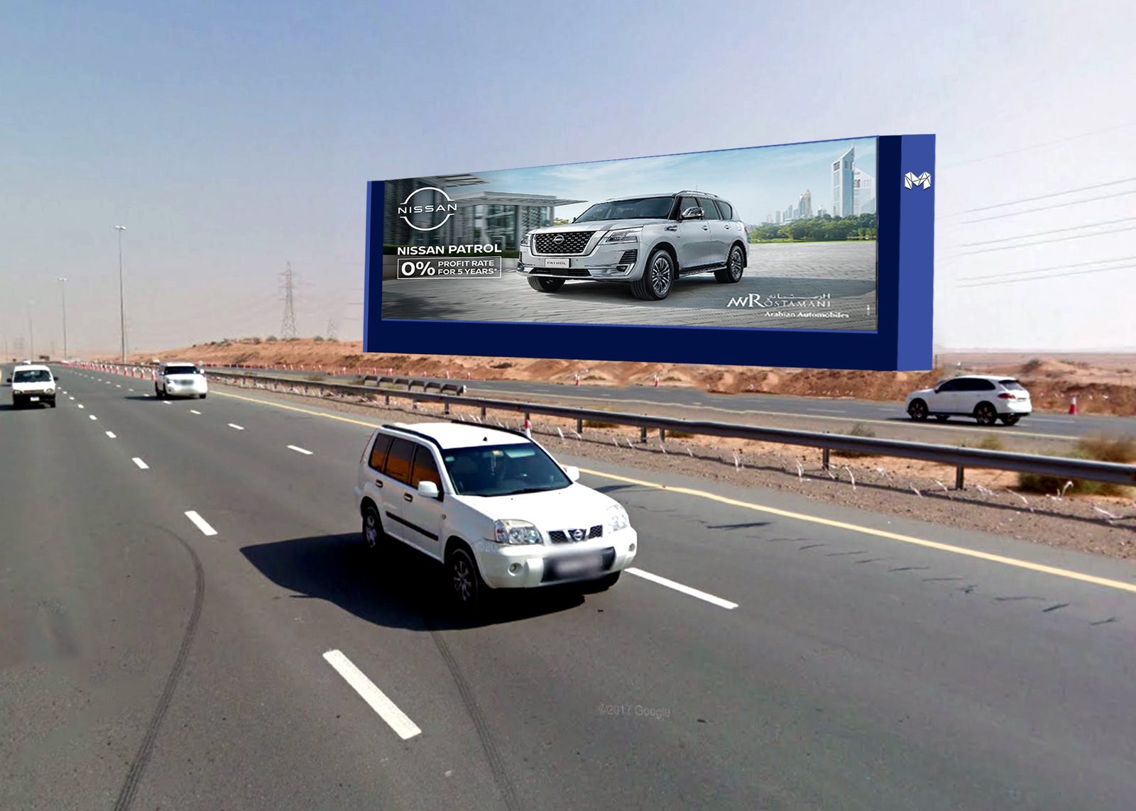 SMBZ Rd RAK Al Shuhada Bridge Area — Front-Lit Hoarding, Ras Al Khaimah