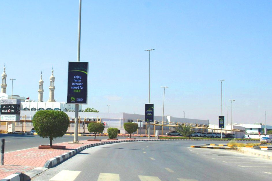 Shaikh Zayed Mosque Area — Back-Lit Lamppost, Ras Al Khaimah