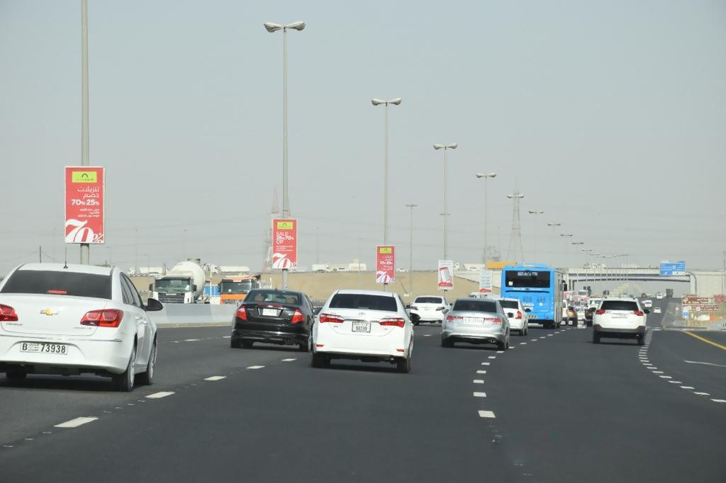 Sharjah Airport Rd Area — Back-Lit Lamppost, Sharjah