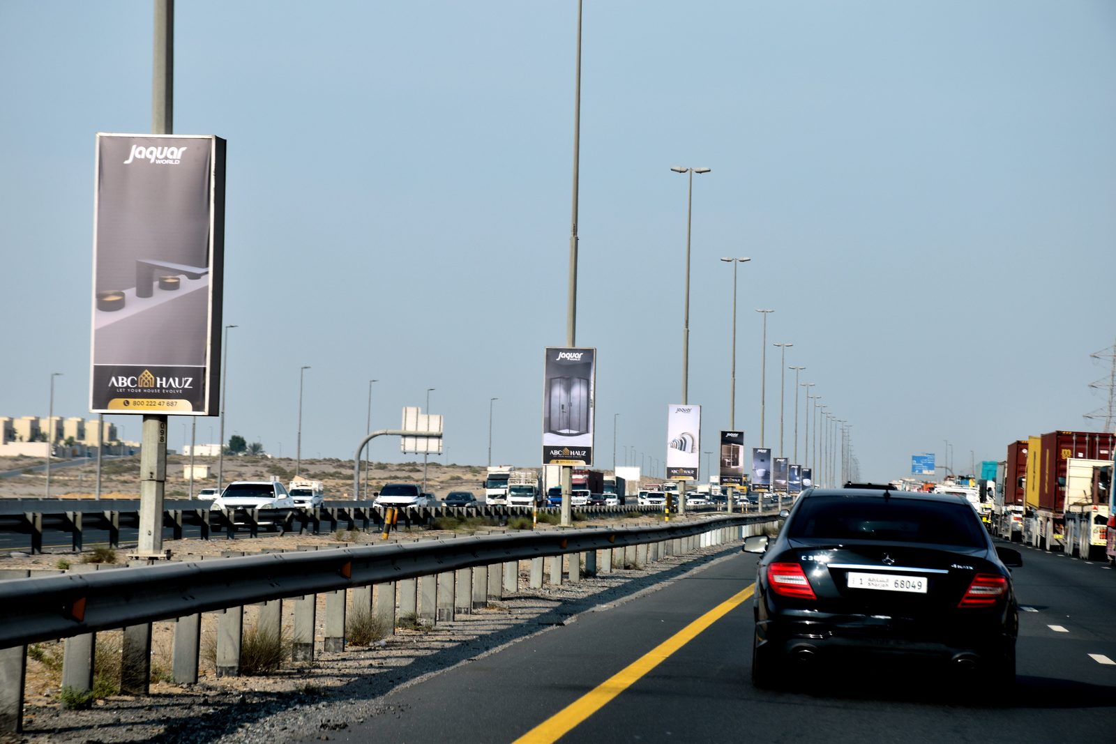 Emirates Rd Opp Tilal Mall Area — Back-Lit Lamppost, Sharjah