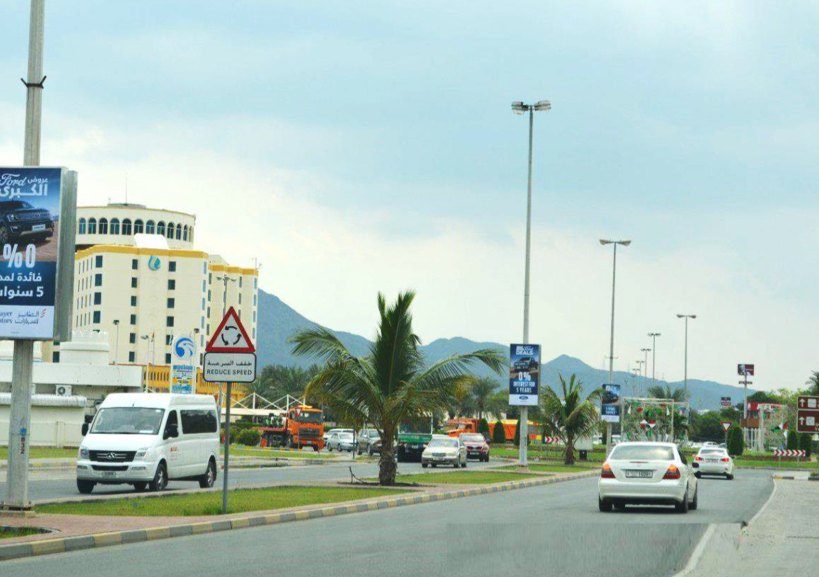 Khor Fakkan Corniche Area — Back-Lit Lamppost, Sharjah