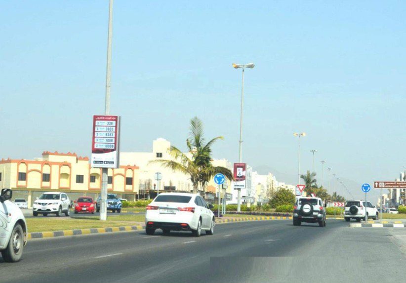 Khor Fakkan Luluyah Beach Area — Back-Lit Lamppost, Sharjah
