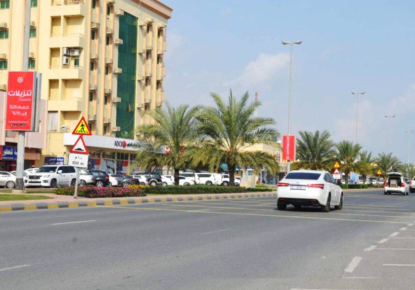 Kalba Bank Street Area — Back-Lit Lamppost, Sharjah